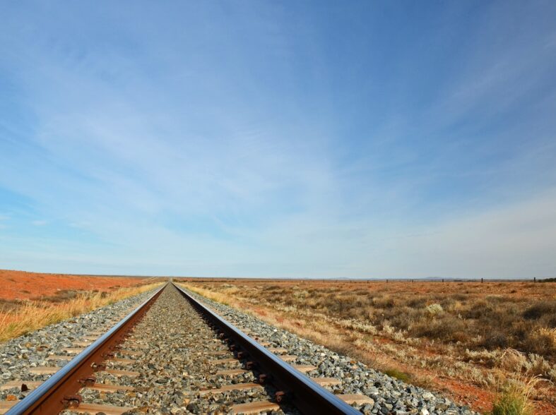 Australia Outback train tracks